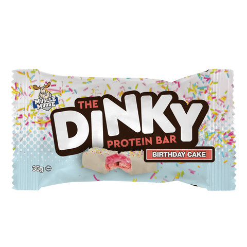 Muscle Moose - Dinky Protein Bar Birthday Cake (35g)