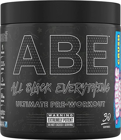 Applied Nutrition ABE All Black Everything Pre Workout Powder Energy 30 Servings (Bubblegum Crush)