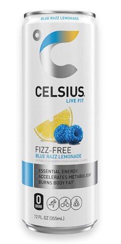 CELSIUS Sparkling Functional Essential Energy Drink Fizz Free Blue Razz Lemonade (355ml)