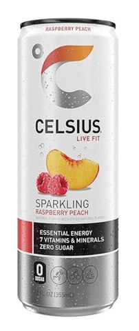 CELSIUS Sparkling Functional Essential Energy Drink Raspberry Peach (355ml)