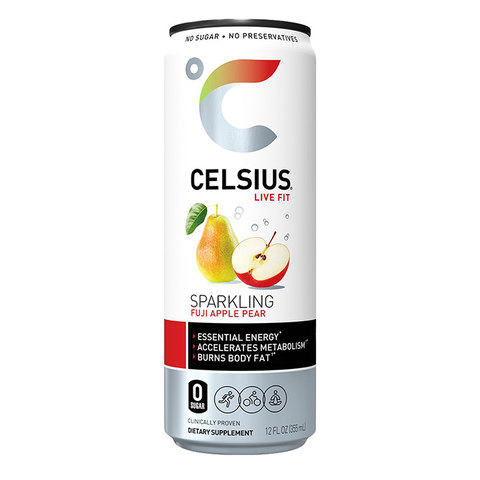 CELSIUS Sparkling Functional Essential Energy Drink Fuji Apple Pear (355ml)