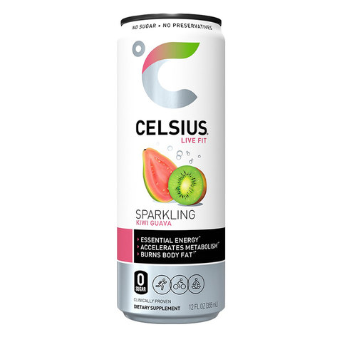 CELSIUS Sparkling Functional Essential Energy Drink Kiwi Guava (355ml)