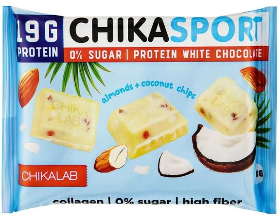 ChikaLab Chika Sport Milk Protein Chocolate Almonds & Coconut Chips (100g)
