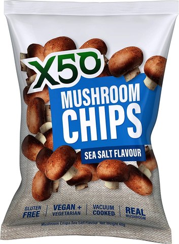 Tribeca Health X50 Mushroom Chips Sea Salt (40g)