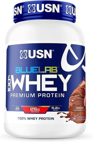 USN Supplements BlueLab 100 Percent Whey Protein Powder, Chocolate