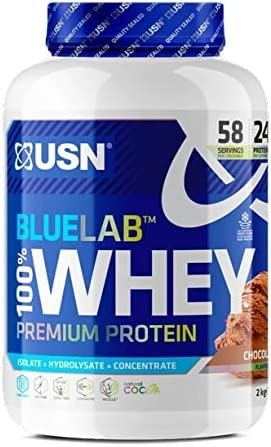 Premium Whey Protein Powder: USN Blue Lab Whey Chocolate 2 kg