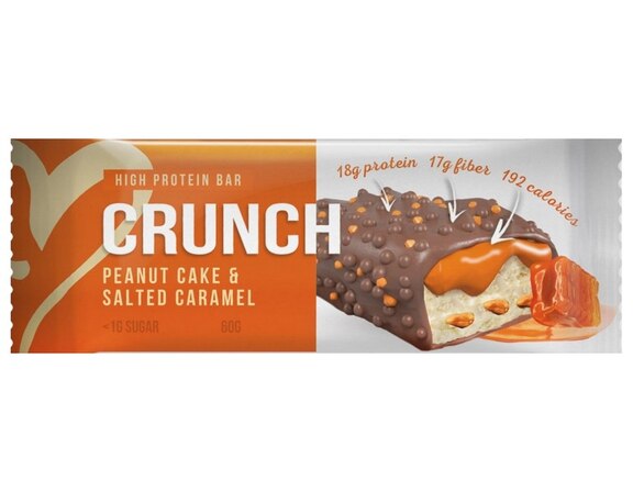 BootyBar Crunch Protein Bar Peanut Cake and Salted Caramel (60g)