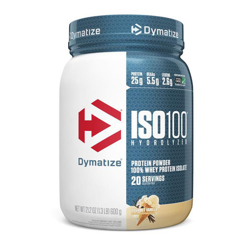 Dymatize ISO 100 Hydrolyzed Whey Isolate Protein Gourmet Vanilla (1.3lbs)