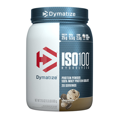 Dymatize ISO 100 Hydrolyzed Whey Isolate Protein Cookies & Cream (1.3lbs)