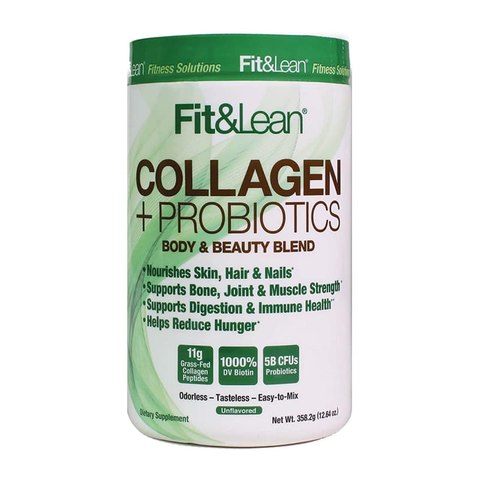 Fit & Lean Collagen + Probiotics, Unflavored, 12.64 oz