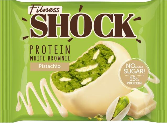FitnesShock Protein White Brownie Pistachio (50g)