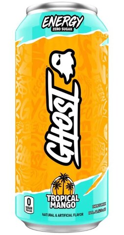 Ghost Energy RTD Zero Sugar Energy Drink Tropical Mango (473ml)