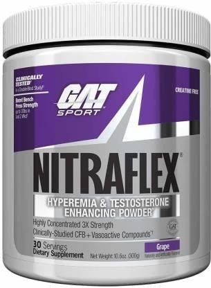 GAT Sport Nitraflex Advanced Pre-Workout Powder, Grape