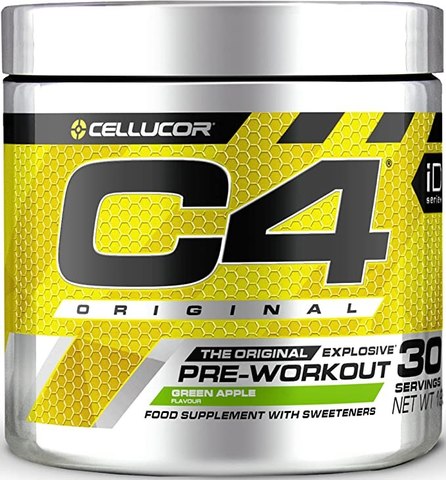 C4 Original Beta Alanine Sports Nutrition Bulk Pre Workout Powder for Men & Women, Green Apple
