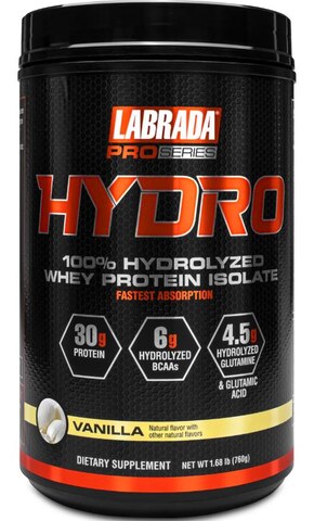 Labrada Nutrition Pro Series 100% Pure Hydrolyzed Whey Protein Isolate Vanilla (760g)
