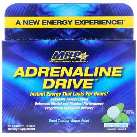 MHP Adrenaline Drive Peppermint 30 Fastsorb Tablets