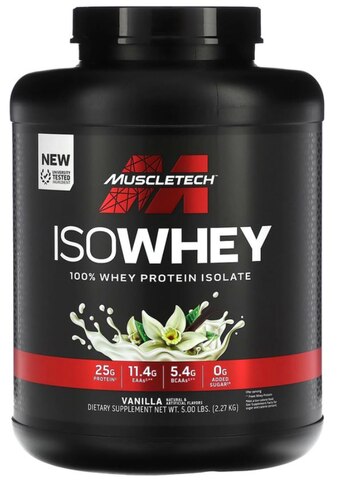 MuscleTech 100% ISO Whey Protein Vanilla (5lbs)