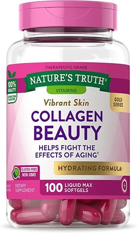 Nature's Truth Collagen Beauty Supplement 100 Liquid Max Softgels