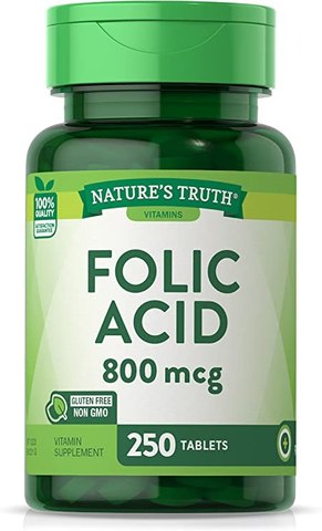 Nature's Truth Folic Acid 800 mcg (250 Tablets)