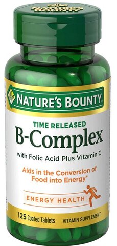 Natures Bounty Time Released B-Complex Folic Acid + Vitamin C (150 Tablets)