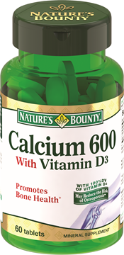 Natures Bounty Calcium 600 + Vitamin D3 (60 Tablets)