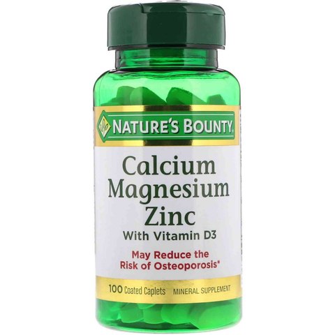 Natures Bounty Calcium Magnesium Zinc with Vitamin D3 (100 Tablets)