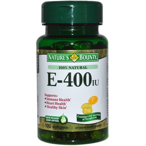 Natures Bounty E 400 IU W/SEL 50 MCG (100 Tablets)