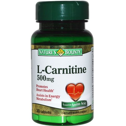 Natures Bounty L-Carnitine 500 mg (30 Tablets)