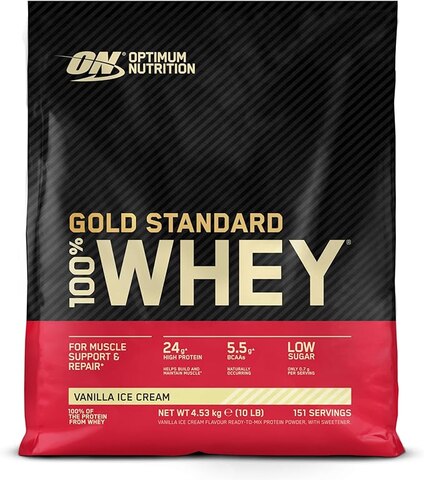 Optimum Nutrition Gold Standard 100% Whey Protein Vanilla Ice Cream (10lbs)