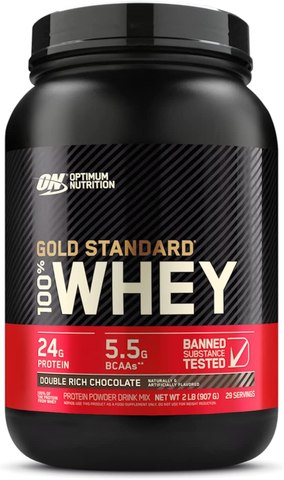 Optimum Nutrition Gold Standard 100% Whey Protein Powder, Double Rich Chocolate 2 Pound