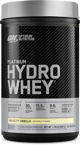 Optimum Nutrition Platinum Hydrowhey Protein Powder, Flavor: Velocity Vanilla, 1.75 Pounds