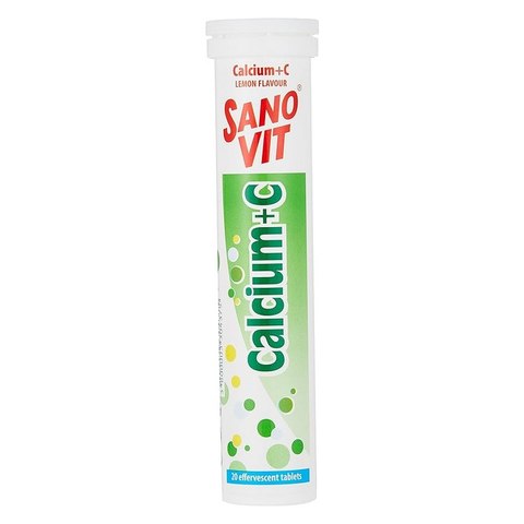 Sano Vit Calcium+C Lemon Flavour (20 Tablets)