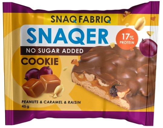 Bombbar Snaq Fabriq Snaqer Protein Cookie Caramel & Peanuts & Raisin (45g)