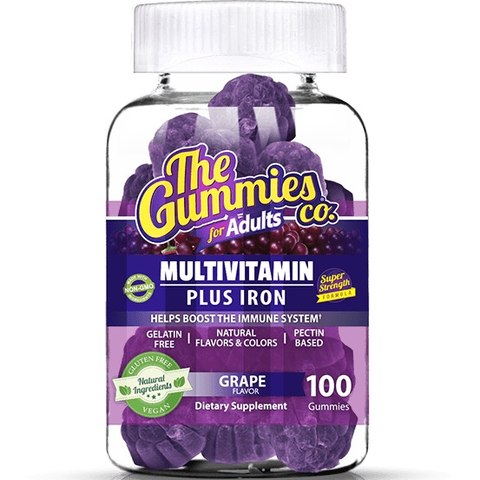 The Gummies Co. Multivitamin + Iron Adults Grape (100 Gummies)