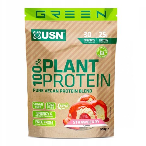USN 100% Plant Protein Strawberry (900g)