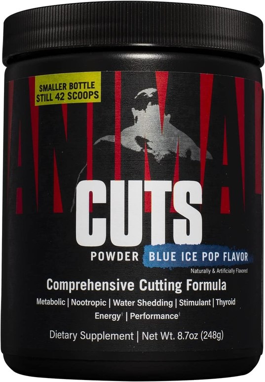Universal Nutrition Animal Cuts Powder - Metabolic Enhancer, Blue Ice Pop