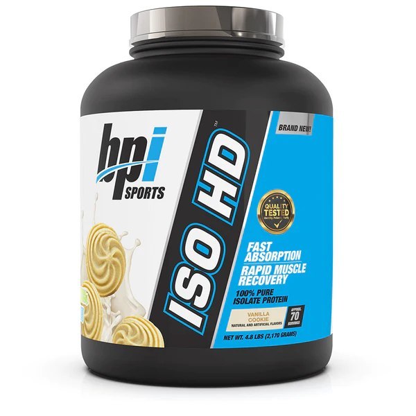 BPI Sports Iso Hd Whey Isolate Protein 5Lb, Vanilla Cookies