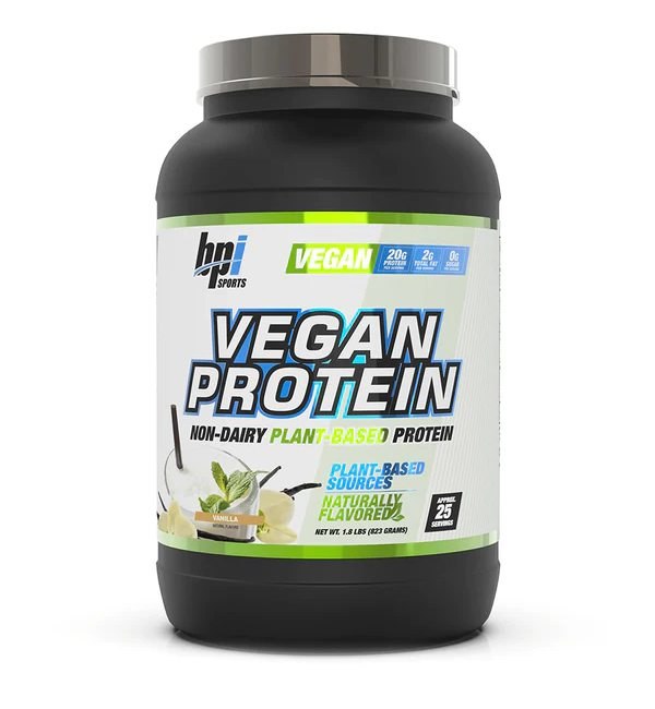 BPI Sports - Vegan Protein Non-Dairy Plant-Based Vanilla (1.9lbs) 25 Servings