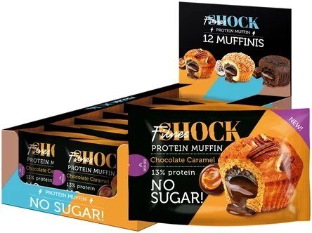 Fitness Shock Muffin Chocolate Caramel Filling 50gm