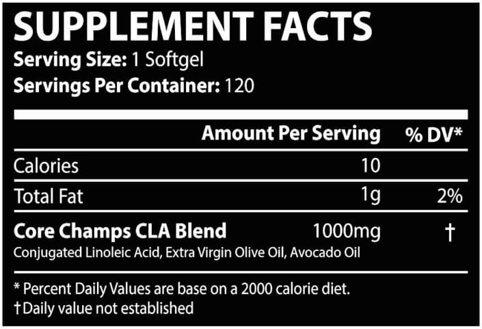 Core Champs Cla (Conjugated Linoleic Acid) 1000 mg, 120 Softgels, 120 Servings 4