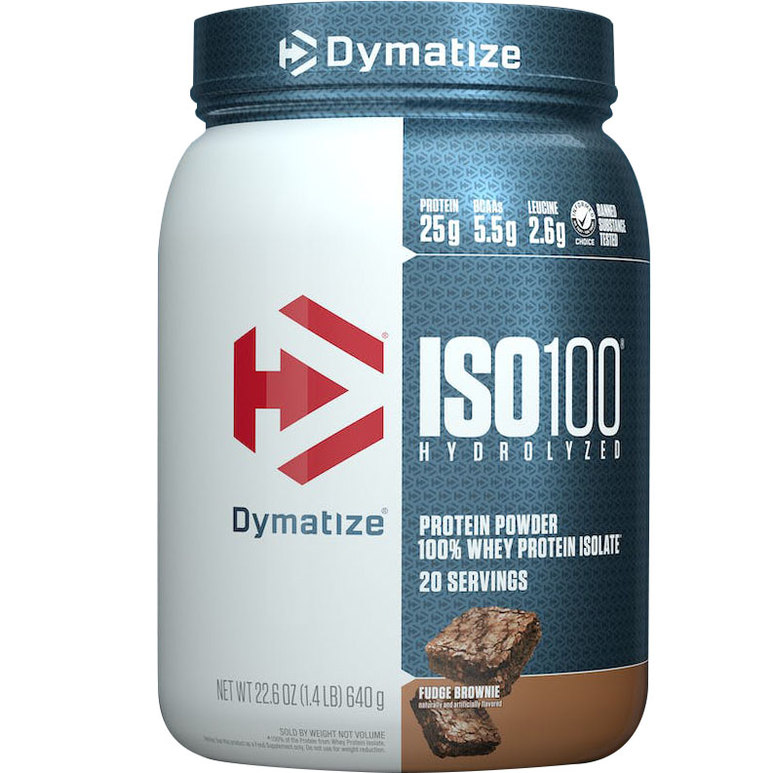 Dymatize ISO 100 Whey Isolate Protein Chocolate Fudge Brownie (1.4lbs)