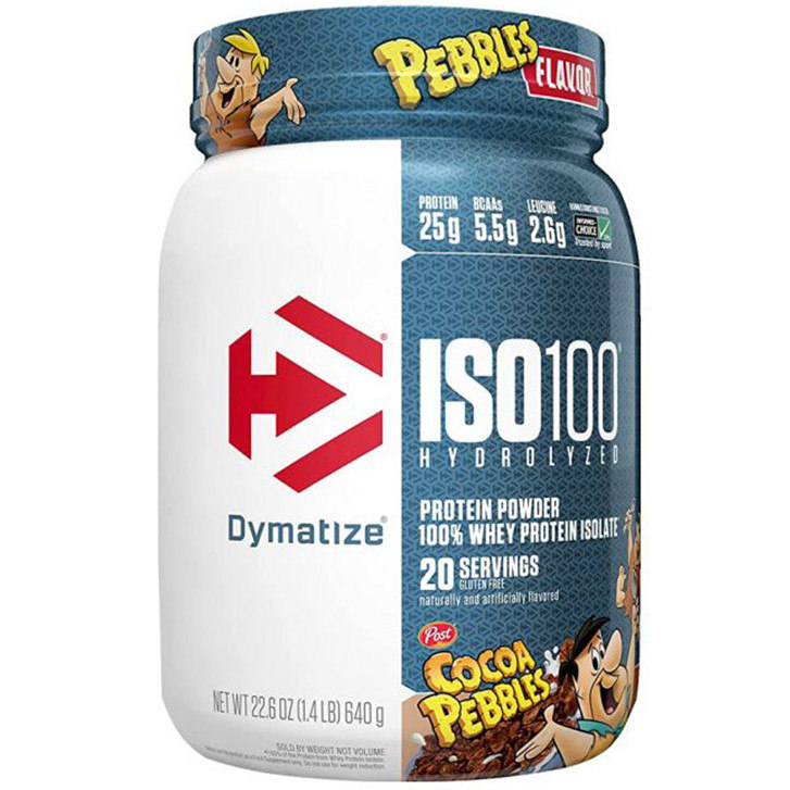 Dymatize ISO 100 Hydrolyzed Whey Isolate Protein Cocoa Pebbles (1.4lbs)
