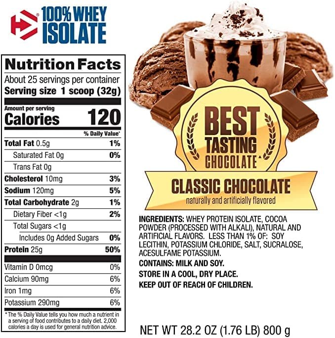 Dymatize Isolate Protein - Chocolate, 800 g, 25 Servings 2