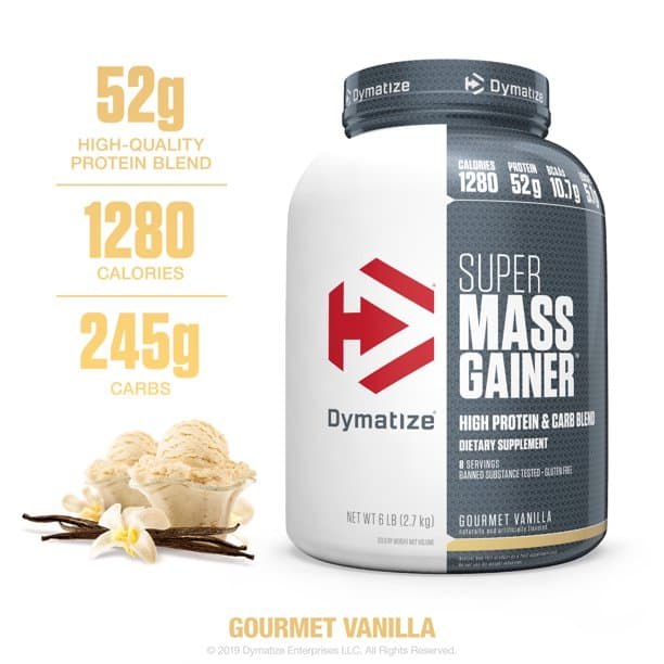 Dymatize Super Mass Gainer - Gourmet Vanilla, 6 lb 2