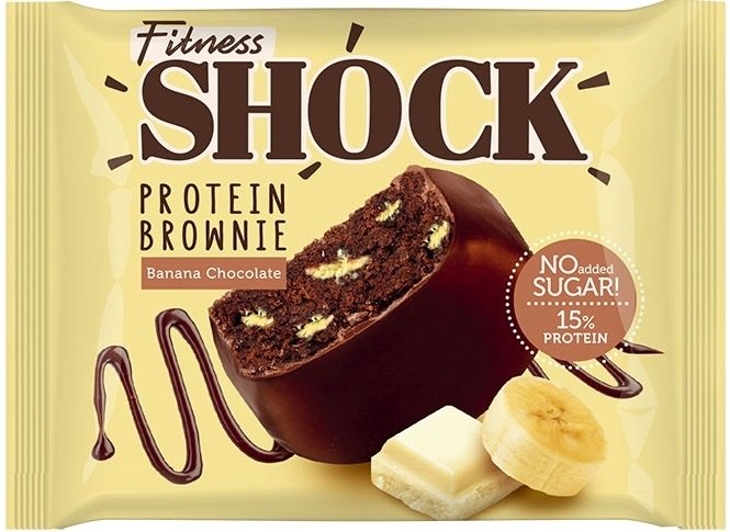 FitnesShock Protein Brownie Banana Chocolate (50g)