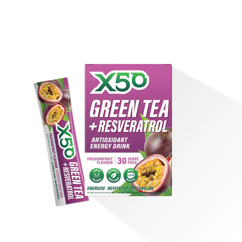 Tribeca Health X50 Green Tea Passion Fruit (30 Pack)