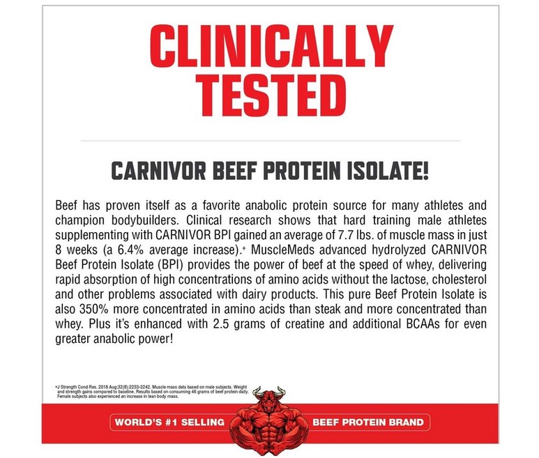 MuscleMeds Carnivor Beef Protein Chocolate (2.25lbs) 3