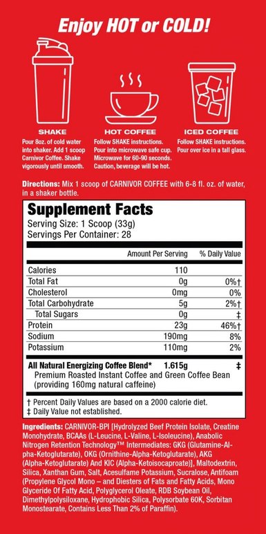 MuscleMeds Carnivor Instant Coffee 2lbs 2