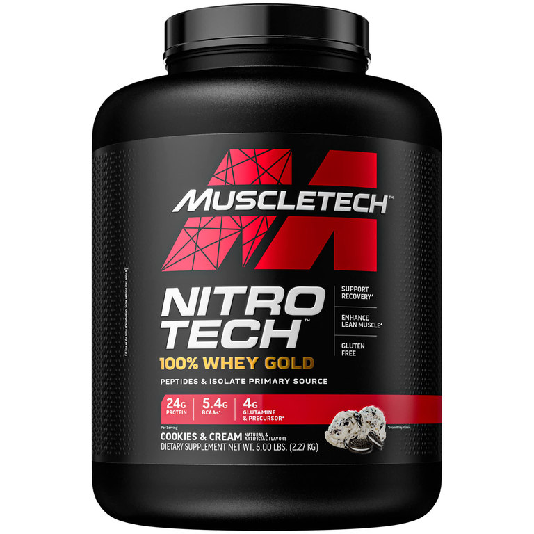 MuscleTech Nitro Tech 100% Whey Gold Cookies & Cream (5lbs)