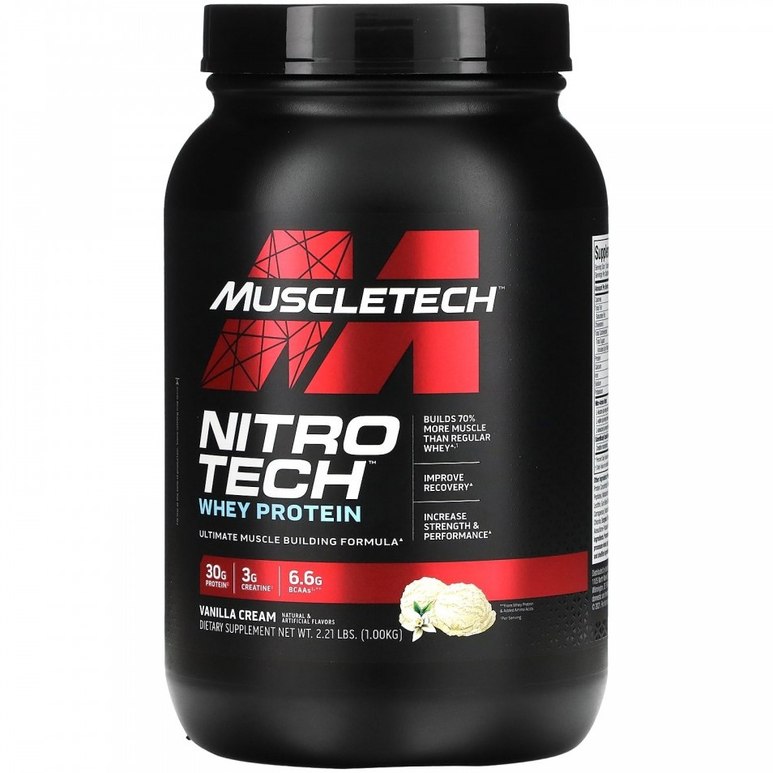 MuscleTech Nitro-Tech Whey Protein Vanilla Cream (2.2lbs)